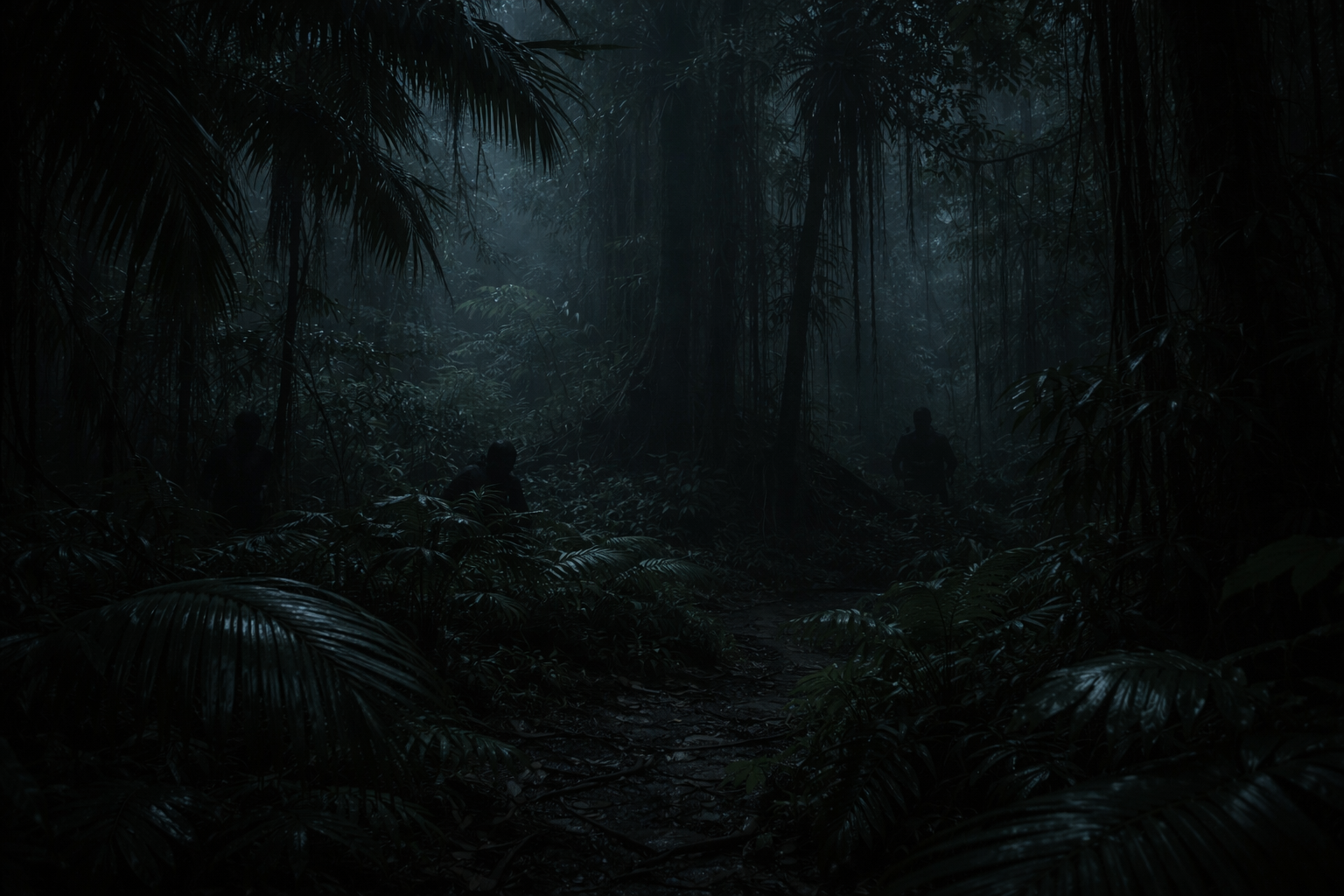 Vietnamese jungle at night